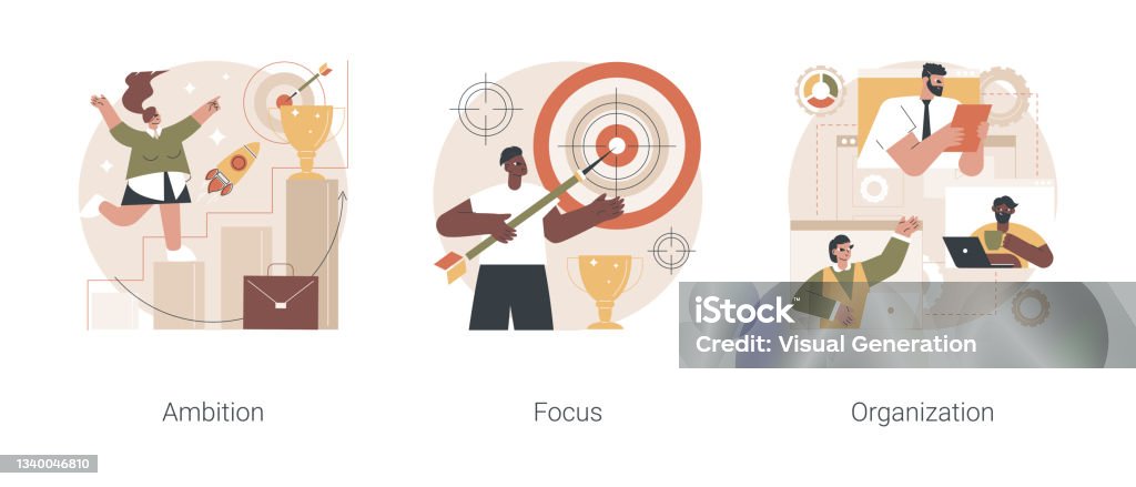 Goal Setting Abstract Setting Big Goal Abstract Concept Vector Illustrations Stock ...