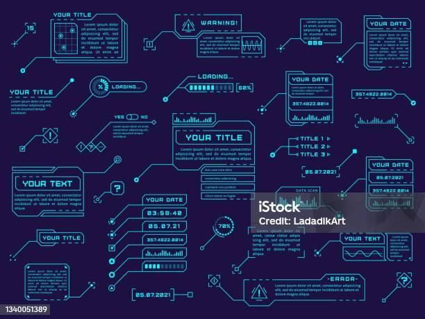 Dynamic Callouts Ui Callout Elements Futuristic Design Text Callouts Panel Gaming Interface ...