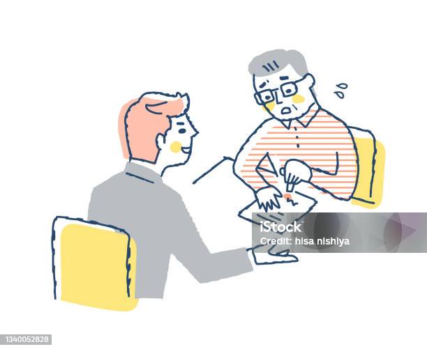 Forcibly Sign A Man Who Is Forced To Sign A Forcible Contract Stock Illustration ...