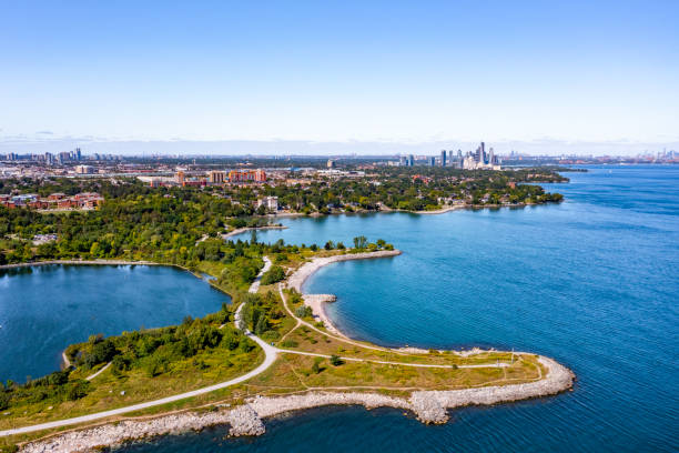 istock Aerial Colonel Samuel Smith Park and Toronto Cityview, Etobicoke, Canada 1340053193