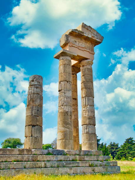 Ruins of the Temple of Apollo in Rhodes, Greece