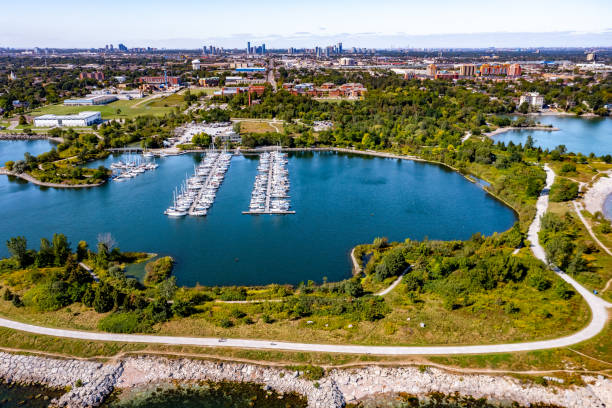 istock Aerial Colonel Samuel Smith Park and Toronto Cityview, Etobicoke, Canada 1340053585