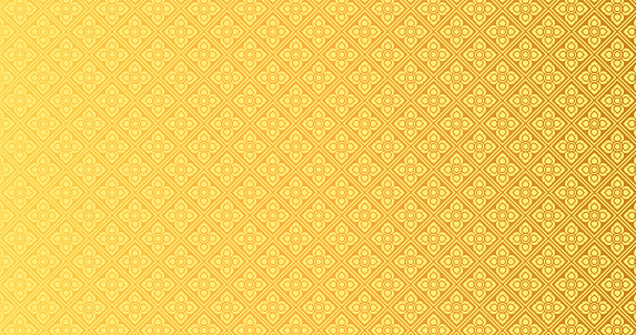Thai pattern gold luxury background for covers, brochures, and web, internet ads. Vector line Thai illustration.