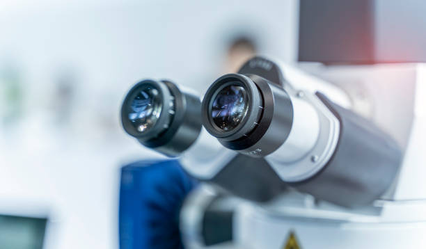 istock Industrial electronic high productivity stereo optical microscope 1340060137