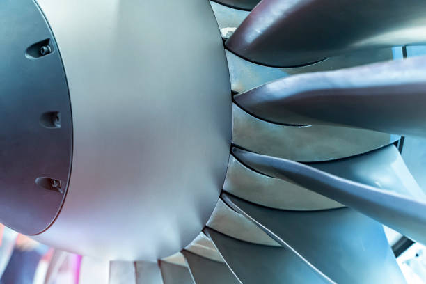 istock Jet engine, internal structure with hydraulic, aircraft and aerospace industry 1340061921