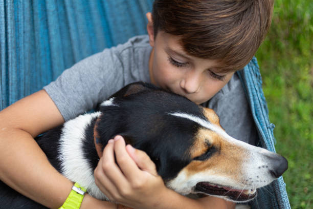istock 10 years old boy with dog 1340063877