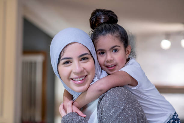 istock Mixed Race Mother and Daughter Together 1340069934