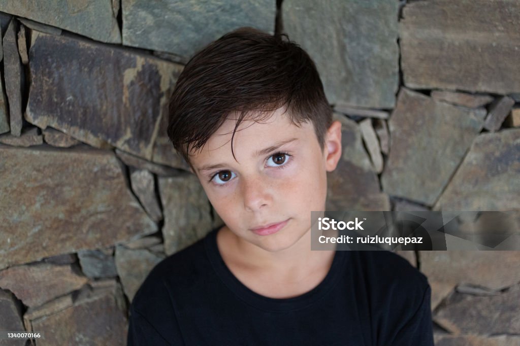 Portrait  of an 10 years old boy Differents looks 10 years old latin american boy Boys Stock Photo