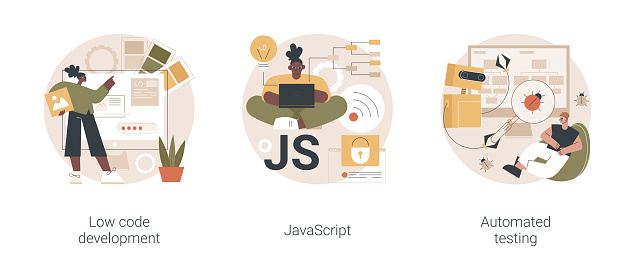 Web Programming Abstract Concept Vector Illustrations Stock ...