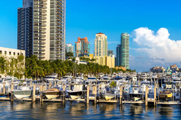 istock Residential buildings in Miami Beach 1340075121