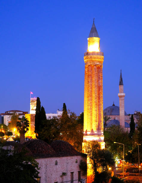 istock Historical the Alaaddin Mosque in Antalya - Night Time 1340078867