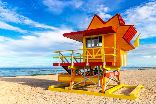 istock Lifeguard tower in Miami Beach 1340079151