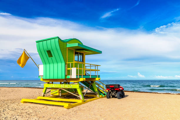 istock Lifeguard tower in Miami Beach 1340079229