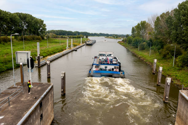 istock A boat sails through the sluice at the river 'the Maas