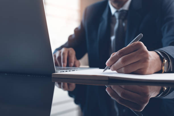 istock Businessman working in modern office 1340082878