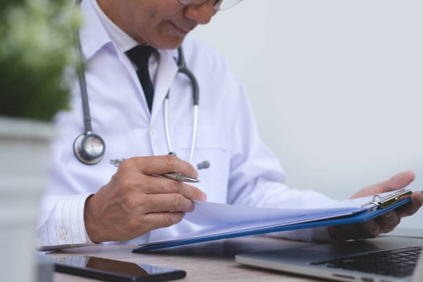 istock Doctor working in medical office 1340083617