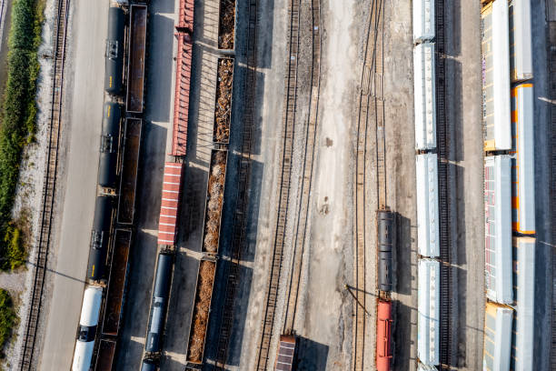 istock Aerial View of Rail Classification Yard, The MacMillan Yard, Maple, Vaughan, Canada 1340089021