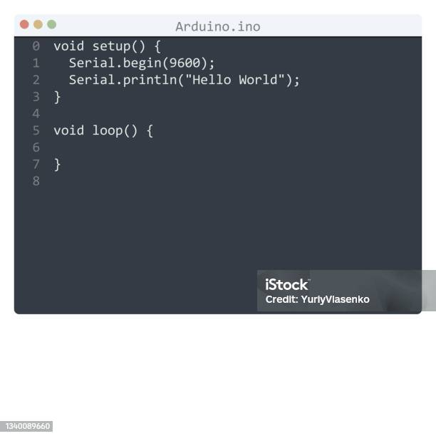 Opensource Hardware And Software Language Hello World Program Sample In ...