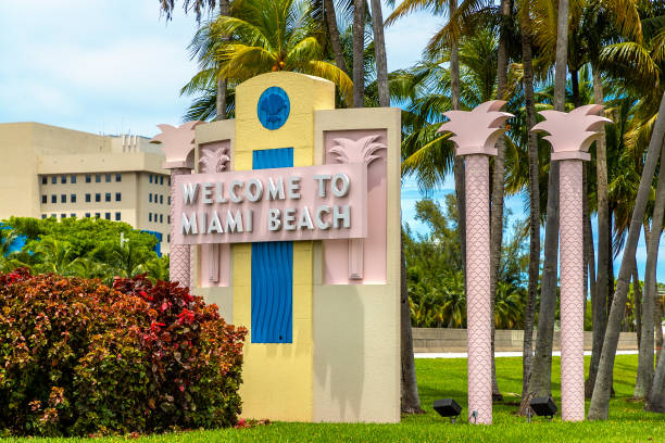 istock Welcome to Miami Beach road sign 1340090308