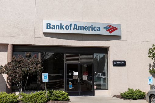 Prescott - Circa September 2021: Bank of America Bank and Loan Branch. Bank of America is also known as BofA or BAC.