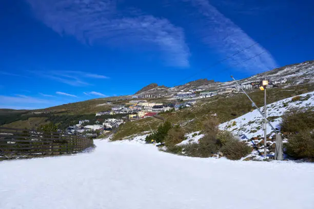 Sierra Nevada village and snow ski resort  in Granada of Spain