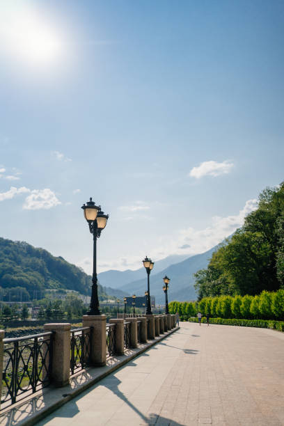 istock a path for walking in a park in a mountainous area. 1340097068