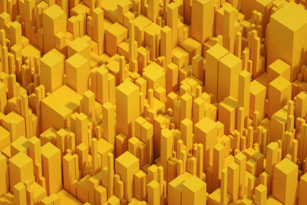 istock Cube Blocks, City Buildings, Skyscrapers, Abstract Geometric Background 1340097973