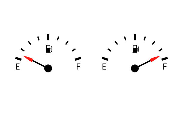 전체 아이콘 세트에 연료를 공급합니다. 연료 게이지. 벡터. 스톡 일러스트레이션 - fuel gauge fossil fuel fuel and power generation gauge stock illustrations