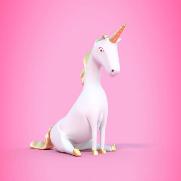istock unicorn sitting on pink background 1340101603