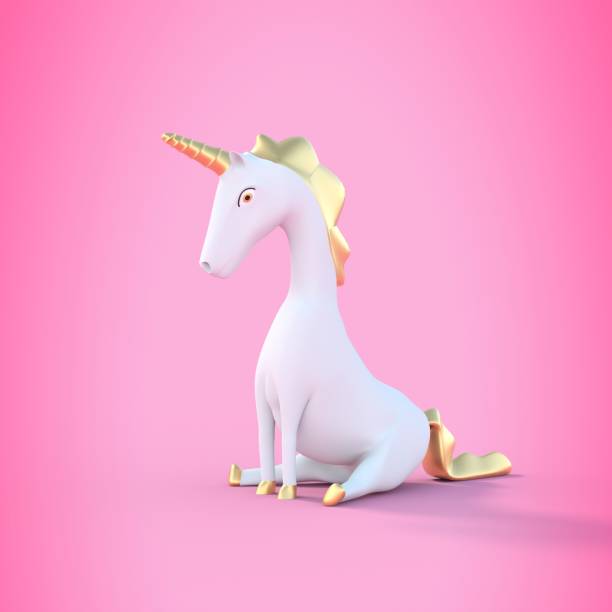 istock unicorn sitting on pink background 1340101630