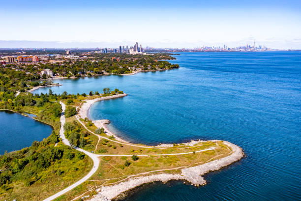 istock Aerial Colonel Samuel Smith Park and Toronto Cityview, Etobicoke, Canada 1340104094