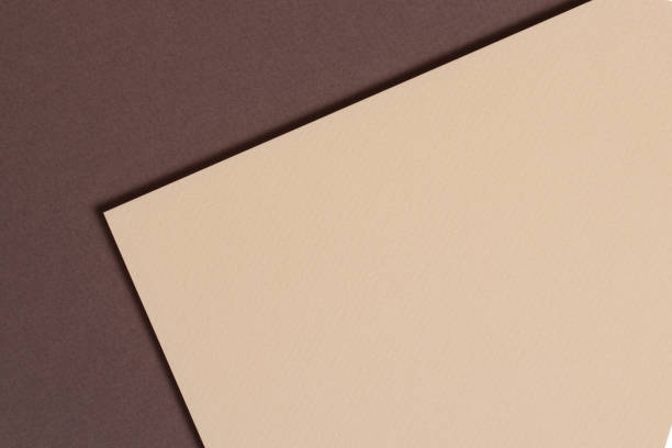 istock Abstract color papers geometry composition background with beige and brown tones 1340104189