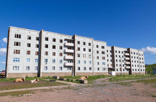 istock Residential building partially abandoned in Russia 1340113338