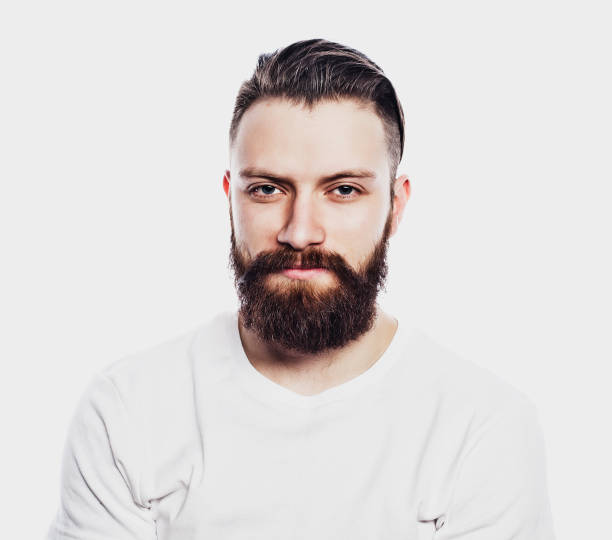 istock Young bearded man over white background. Lifestyle and people concept 1340135785