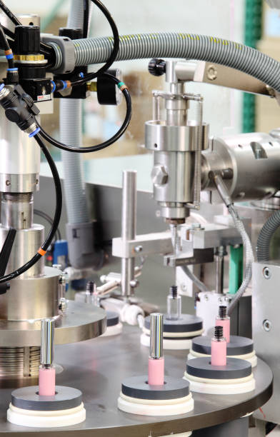 istock Factory vial filling machine 1340141546