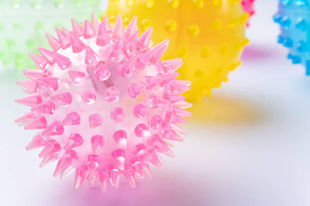 istock Image of a virus on a white background 1340142656