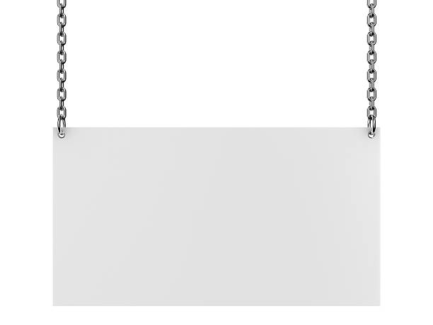 Announcement board Illustration of a announcement board, hangs on chains hanging signboard stock pictures, royalty-free photos & images