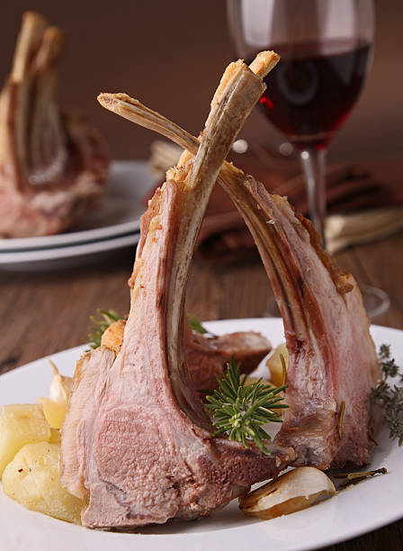 istock roasted rack of lamb with vegetables 134014785