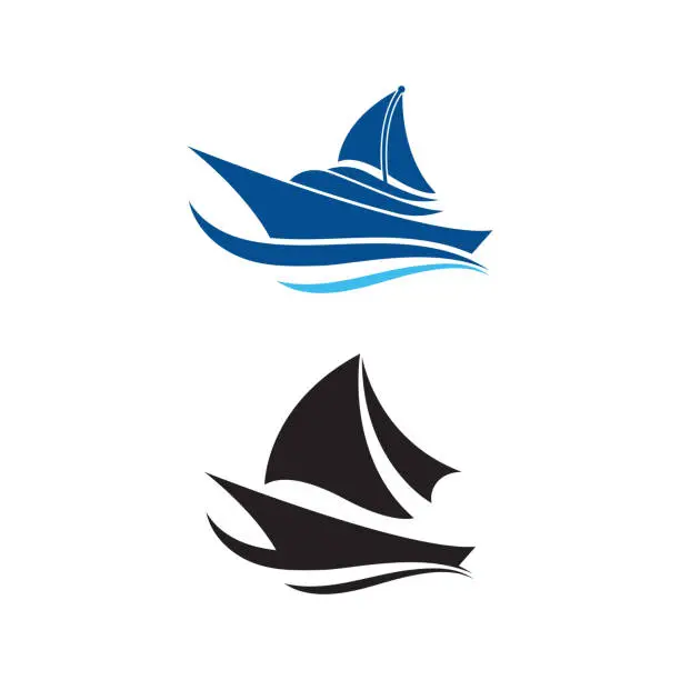 Vector illustration of Cruise ship vector icon illustration design