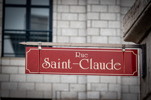 Rue Saint_Claude sign, Montreal, Canada