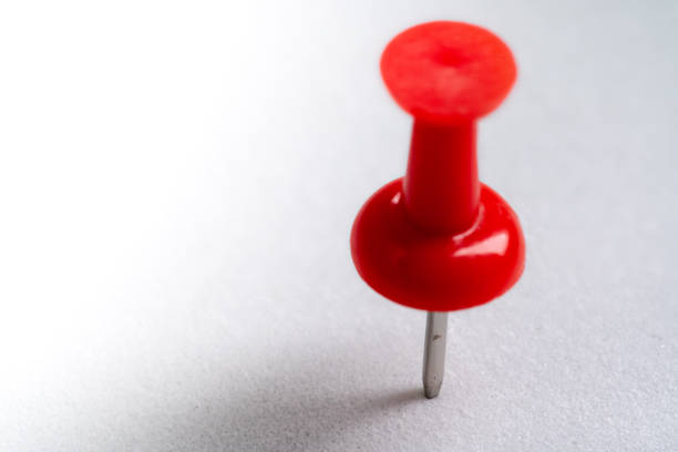 Thumbtacks, drawing pins isolation on white background