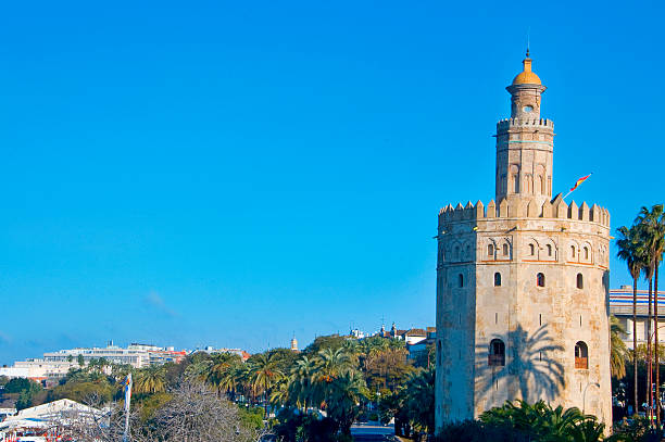 A view of the Torre del Oro, in Seville, Spain