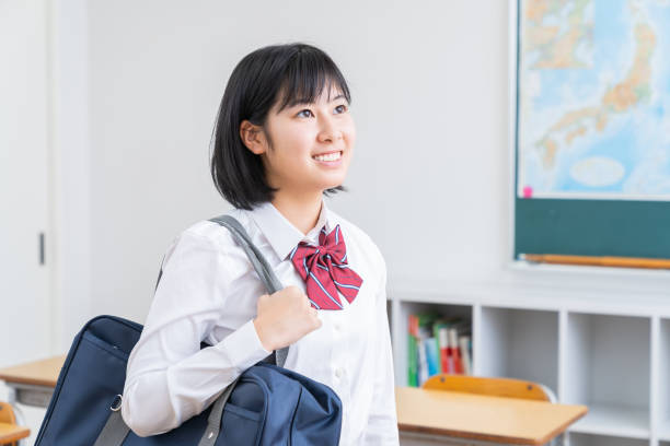 istock asian girl who study,School uniform, 1340176739