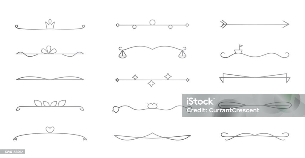 区切り文字の章装飾区切り文字行セット - 本のベクターアート素材や画像を多数ご用意 - 本, 分ける, ページ - iStock