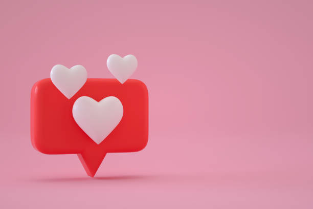 istock Speech Bubble with Heart, Social Media Notification Like Icon 1340189865