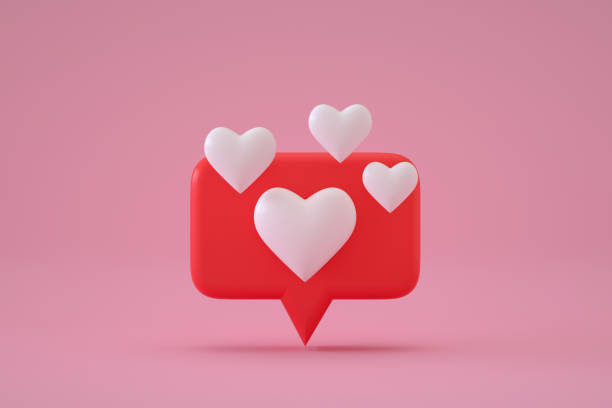 istock Speech Bubble with Heart, Social Media Notification Like Icon 1340189895