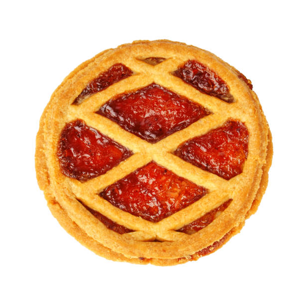 istock pie with jam isolated on white. homemade baking 1340189985