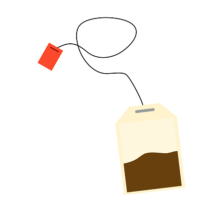 Vector illustration of a tea bag.