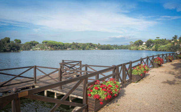 The Paola lake - Sabaudia Latina Italy View of Sabaudia lake - Circeo National Park - Latina Italy sabaudia stock pictures, royalty-free photos & images