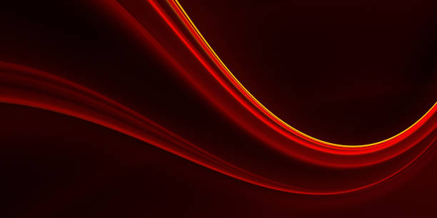 istock Abstract fractal golden red wave 1340193052